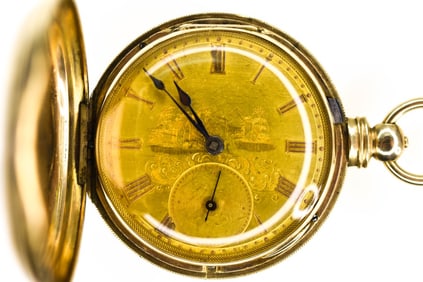 Antique High Grade 14K Hunters Case Pocket Watch
