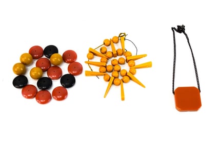 Bakelite Bracelet, Dangle Necklace & Parts Jewelry