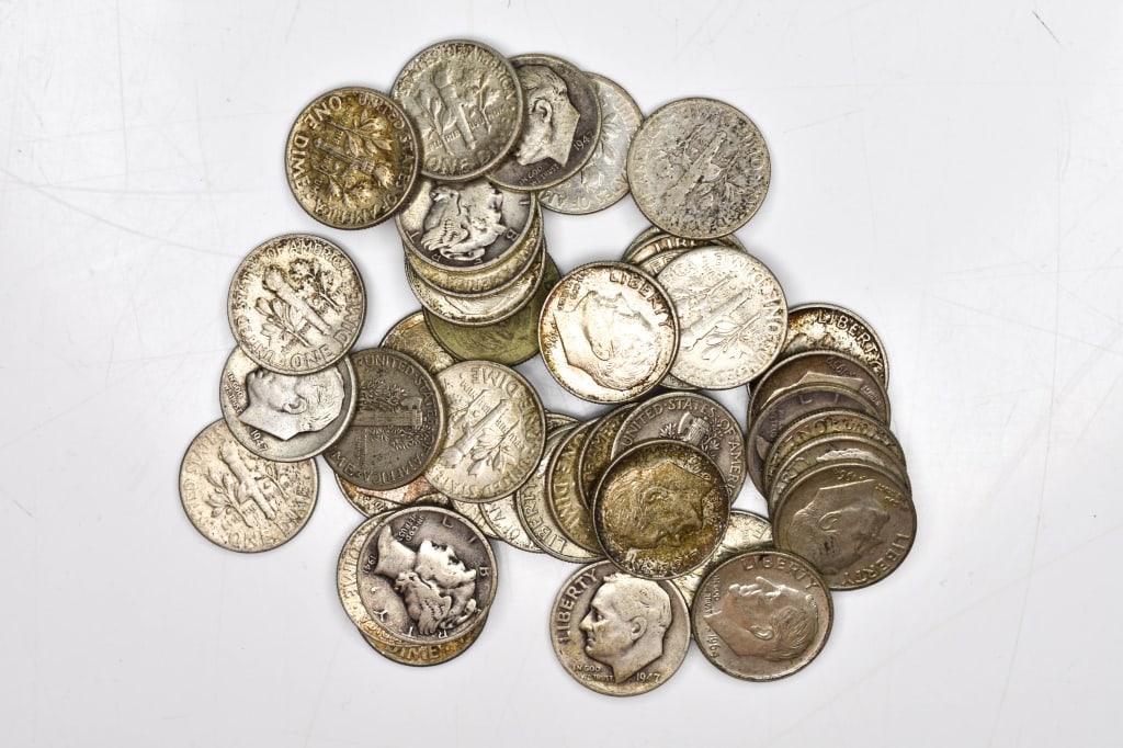 Silver Mercury & Roosevelt Dimes $4 Face Value (1 of 1)