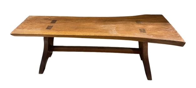 George Nakashima Style Live Edge Bench / Table 60s