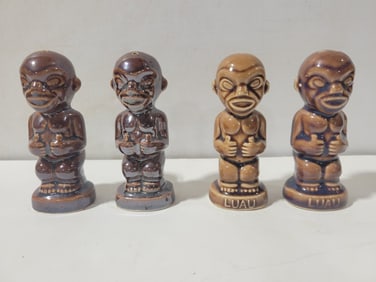 Steve Crane Tiki Luau Salt And Pepper Shakers