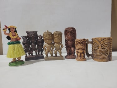 Tiki Hawaii Statues Figures Coco Joe's Group