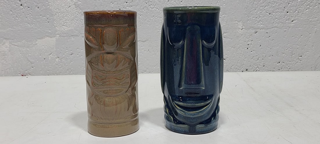 Libby Glazed Tiki Mugs (1 of 3)