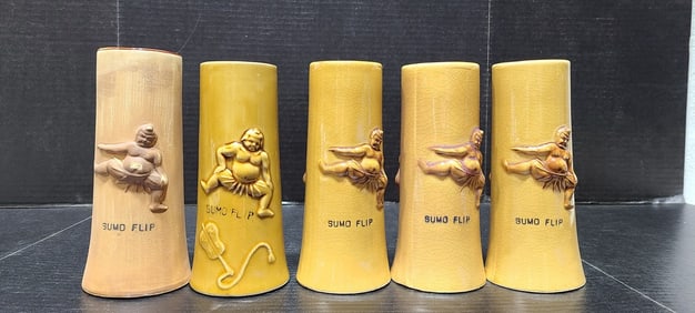 Sumo Flip Glazed and Matte Tiki Mugs