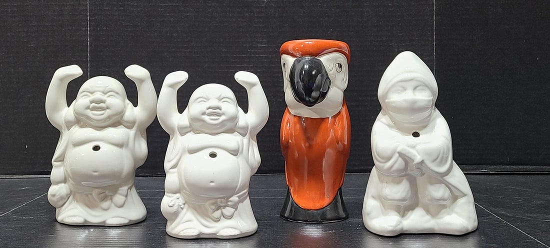 Buddha & Parrot Tiki Mugs (1 of 2)