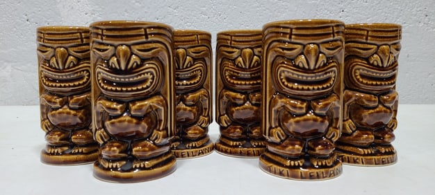 Tiki Leilani Glazed Tiki Mugs