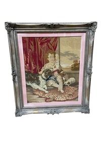 Antique Needlepoint Wall Hanging