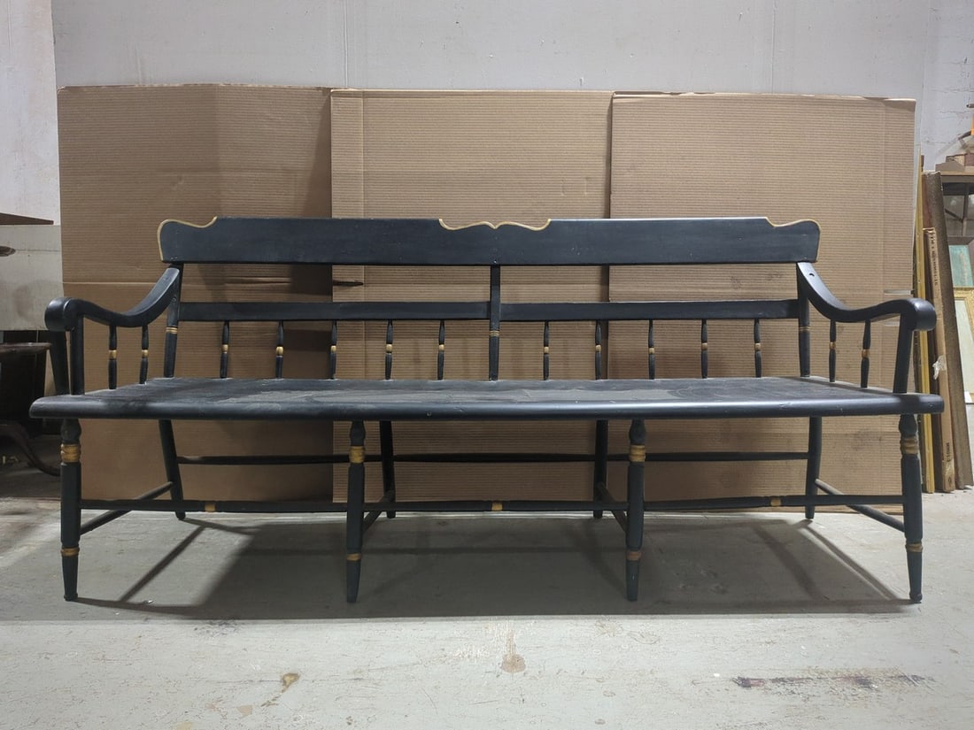 ANTIQUE PAINTED BENCH Circa 1860 (1 of 7)