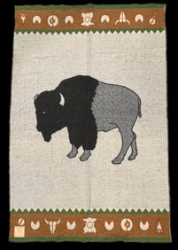 Wellspring Wool Faribault Tatanka Robe Blanket