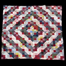 Antique Diamond Patchwork Quilt