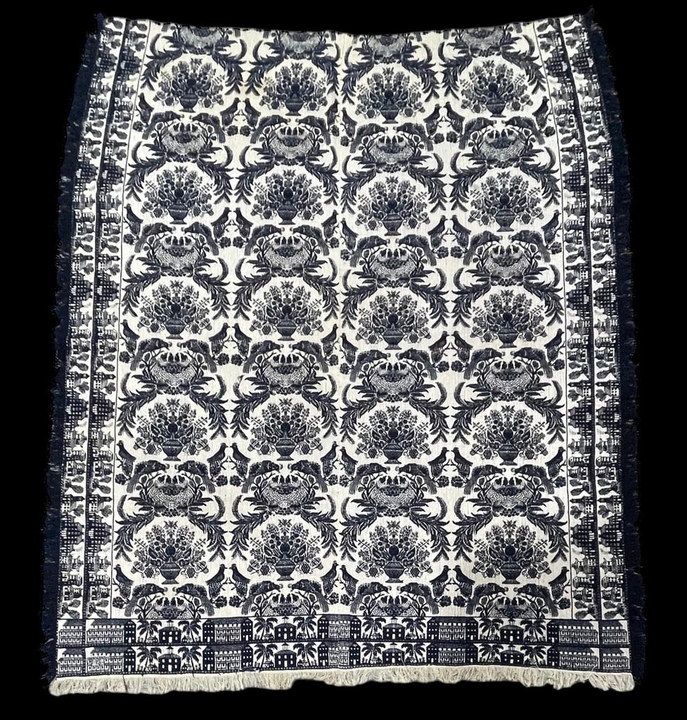 Antique Jacquard Coverlet (Early Two Piece) (1 of 5)