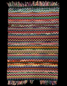 Antique Lancaster County, PA Rug Chevron