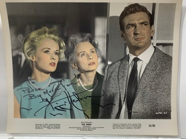 Signed Tippi Hedren The Birds Photo 1963