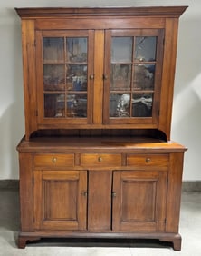 Antique Dutch Cupboard (Two Piece) Circa 1880