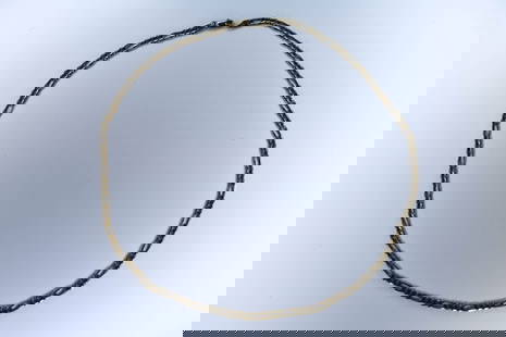 10K Yellow Gold Link Necklace 17.1 Grams: A fine large link necklace measures 23.5" long and weighs 17.1 grams Signed by designer OTC Italy in multiple locations on the piece