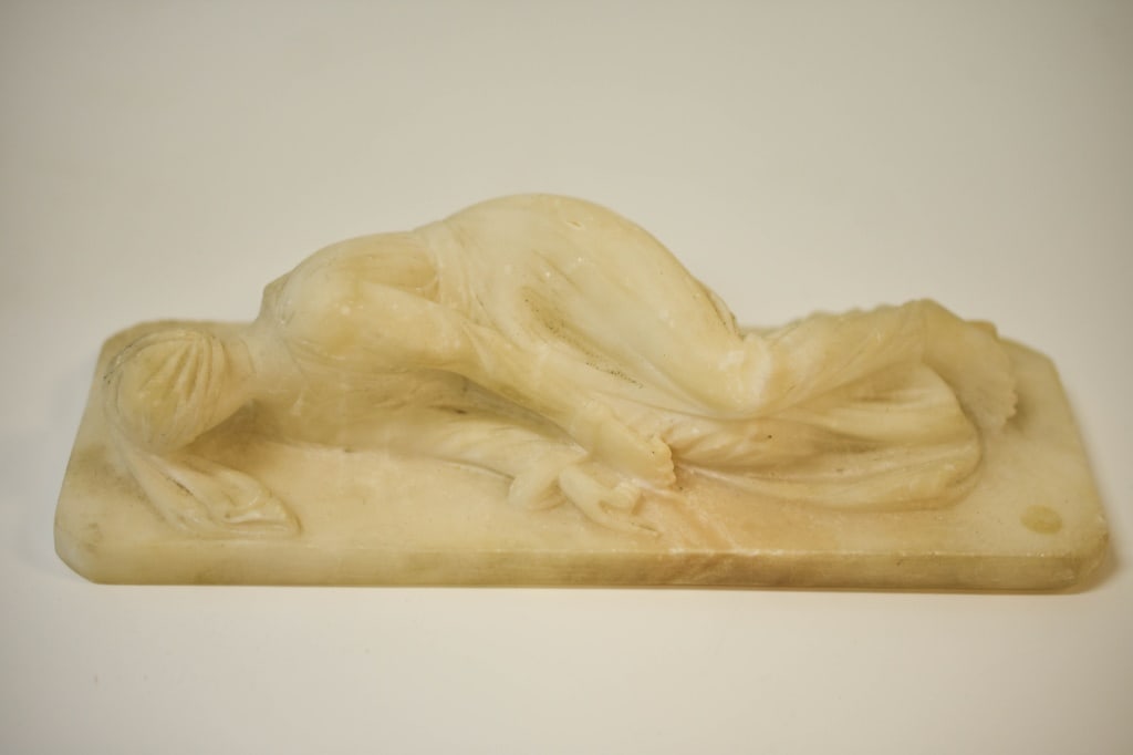 Santa Cecilia Statue after Maderno: Santa Cecilia Statue after Maderno measuring approx. 8 1/8"l x 4 3/8"w x 3 1/8"h