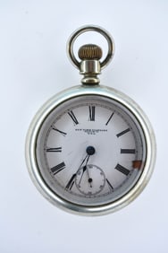 Silvered Case NY Standard Pocketwatch Wadsworth