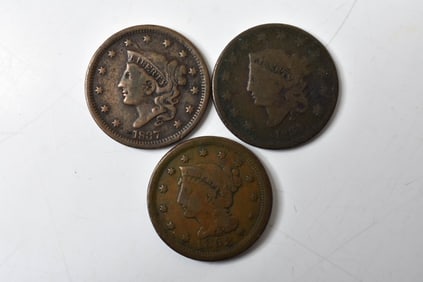 Coronet Head Large Cents 1831, 182, 1837