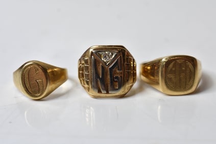 Gold Insignia Rings Collection 14.5 Grams