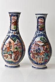 18th Century Chinese Mandarin Porcelain Vases