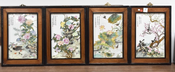 Chinese Porcelain Plaques (Signed)