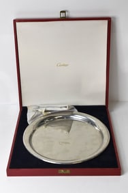 Cartier Pewter Platter in a Fitted Box