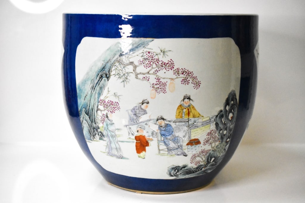 Antique 19th Century Porcelain Fish Bowl (1 of 6)