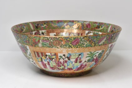 Antique Chinese Porcelain Punch Bowl