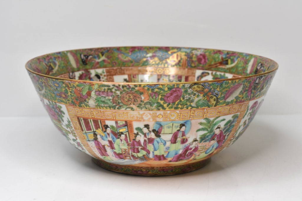 Antique Chinese Porcelain Punch Bowl