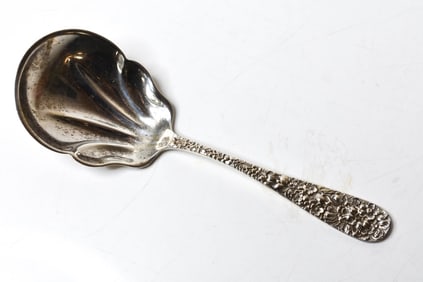 Stieff Scalloped Spoon Sterling Silver 2.73 OZT