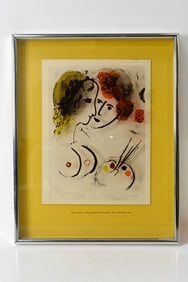 Marc Chagall Eglomise Lithograph Venice 1952 /1953