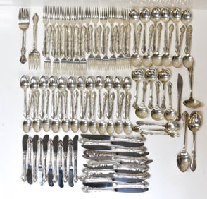 Heirloom Sterling for 12 Plus Extras (102 OZT)