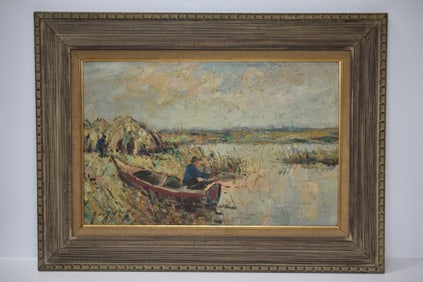 Oil on Canvas Lakescape