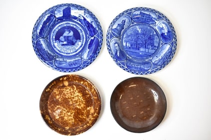 English Historical Staffordshire Blue Porcelain