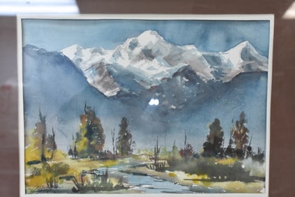 M. Schuler Watercolor Landscape