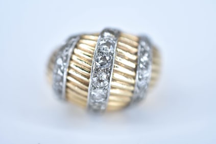 10K & 14K Gold and Diamond Ring, 10.16 grams