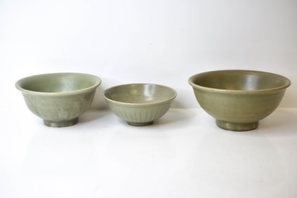 Antique Chinese Celedon Bowls