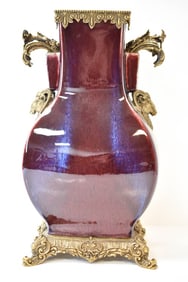 Chinese Yongzheng Red Glazed Porcelain Vase