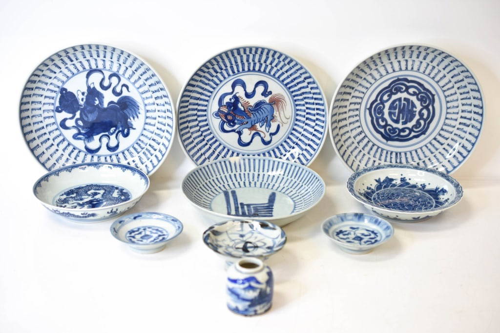 Chinese Blue and White Porcelain (Some Signed)