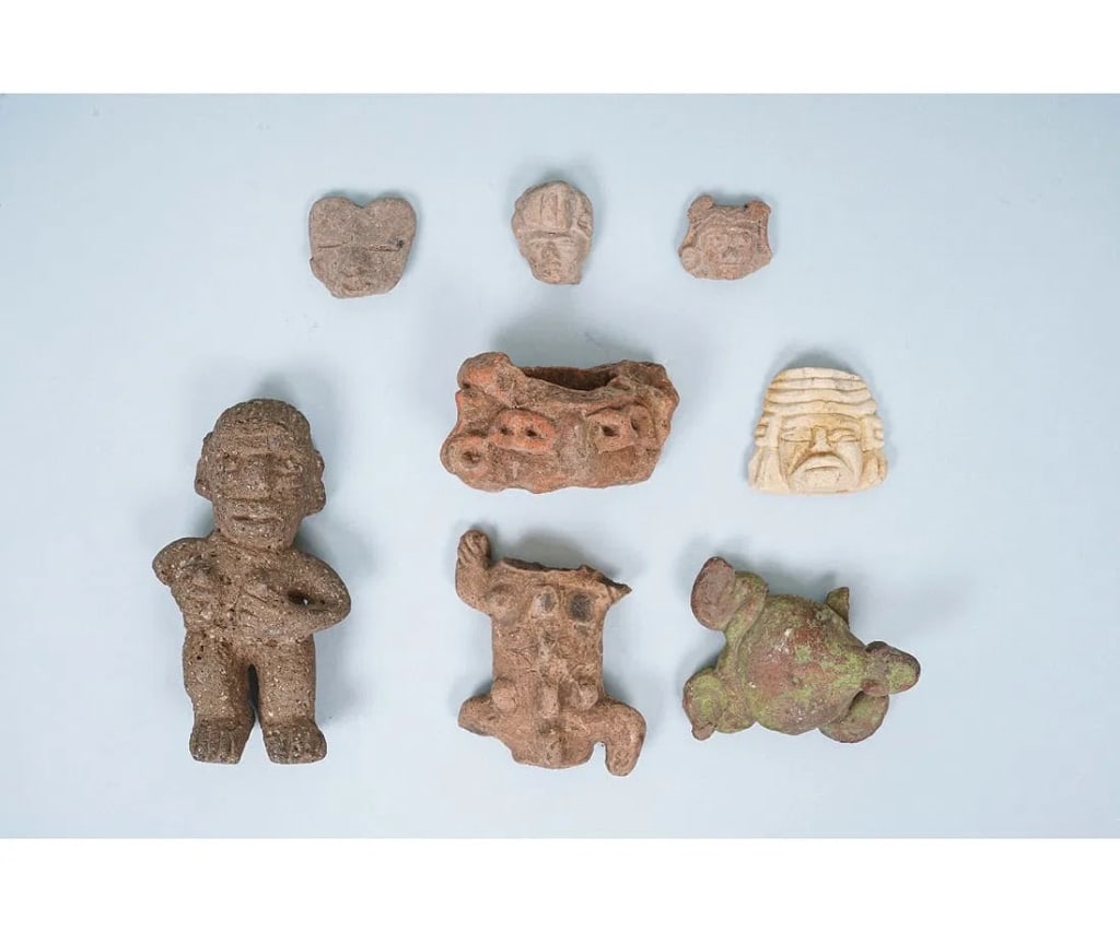 Collection of Pre-Columbian Style Clay Figurines (1 of 7)