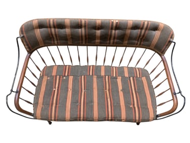 19th Century Buggy Bench with Fabric Cushions