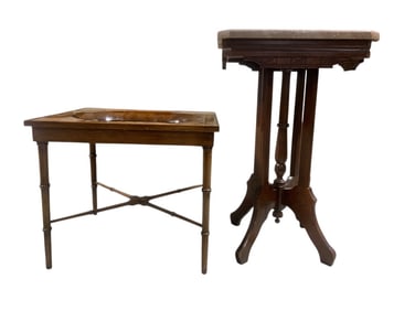 Antique Victorian Marble Top Table & More