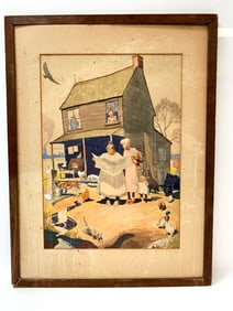P.L. Martin Edward Abdicates1937 Watercolor