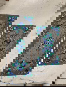 Antique Hand-Hooked Wool Floral Rugs