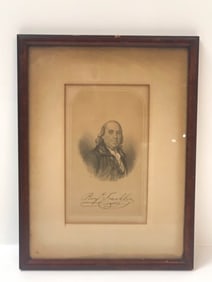 Antique Benjamin Franklin Portrait Print