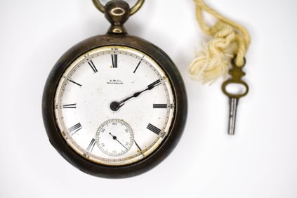 Antique A.W. Co. Waltham Sterling Pocketwatch 925