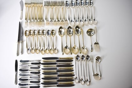 Towle sterling silver flatware Service 45 OZT