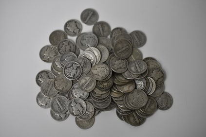 $10 Face Silver Barber & Mercury Dimes