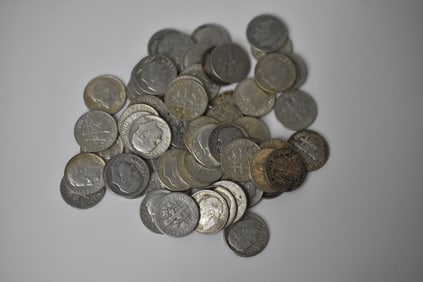$5.90 Face Silver Roosevelt Dimes