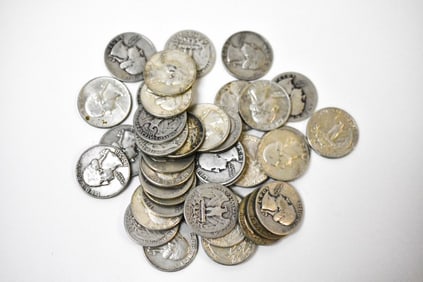 $10 Face Silver Washington Quarters
